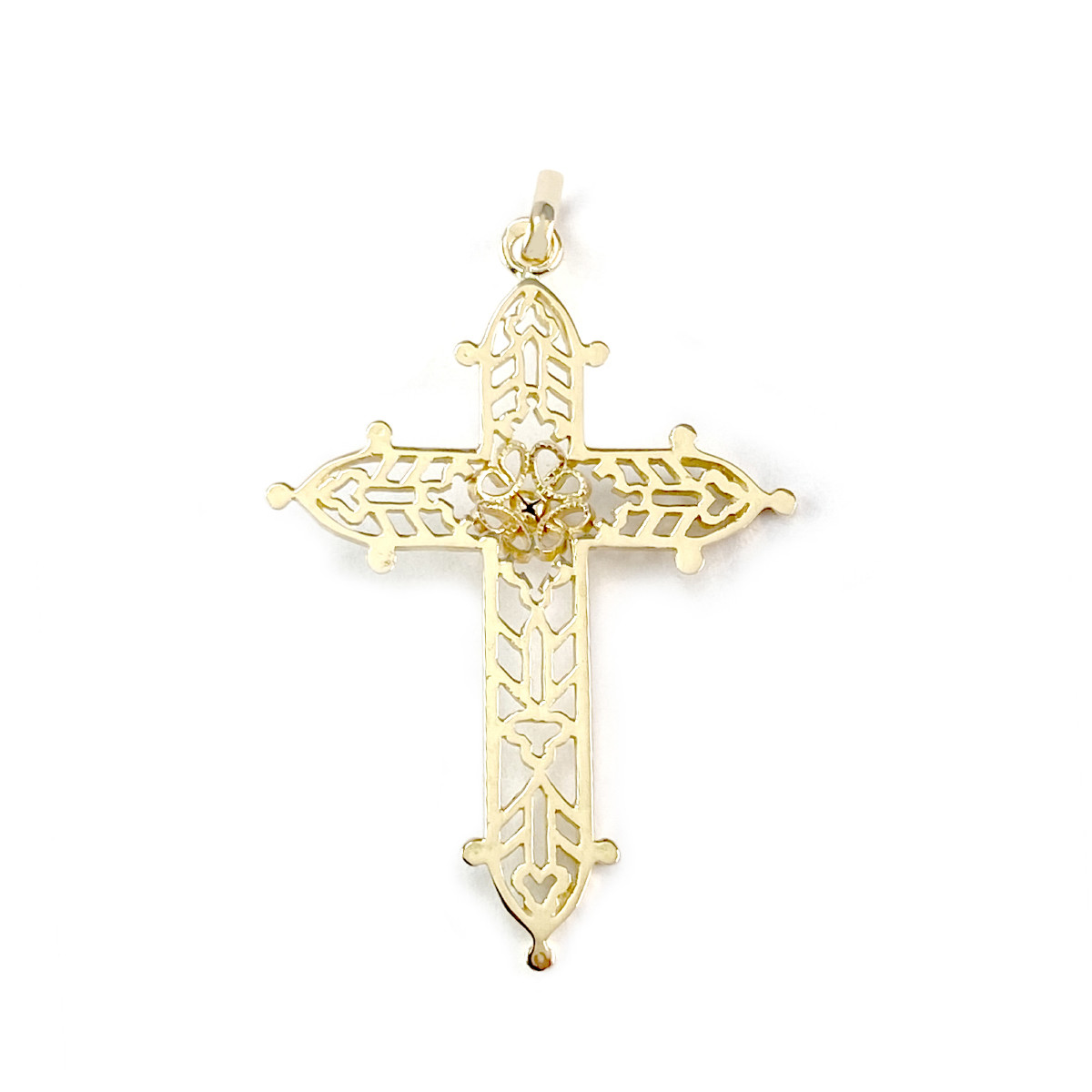 Pendentif croix d'occasion or 750 jaune