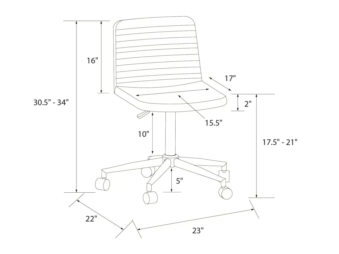 Corey | Chaise de bureau en tissu gris