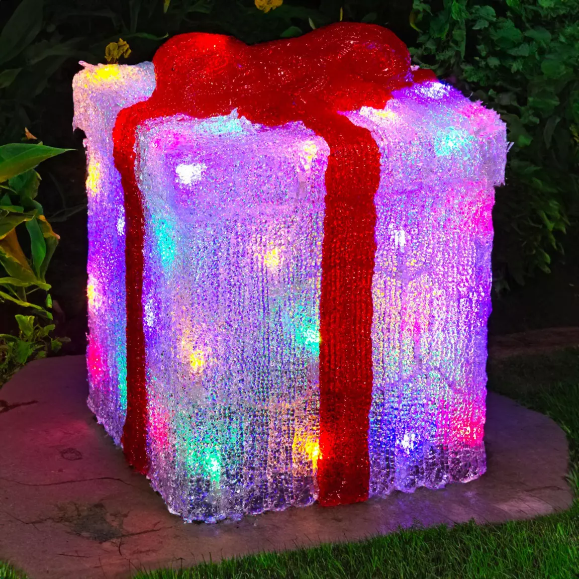 Cadeau de Noël lumineux 50 LED (H27 cm) Féerie Multicolore