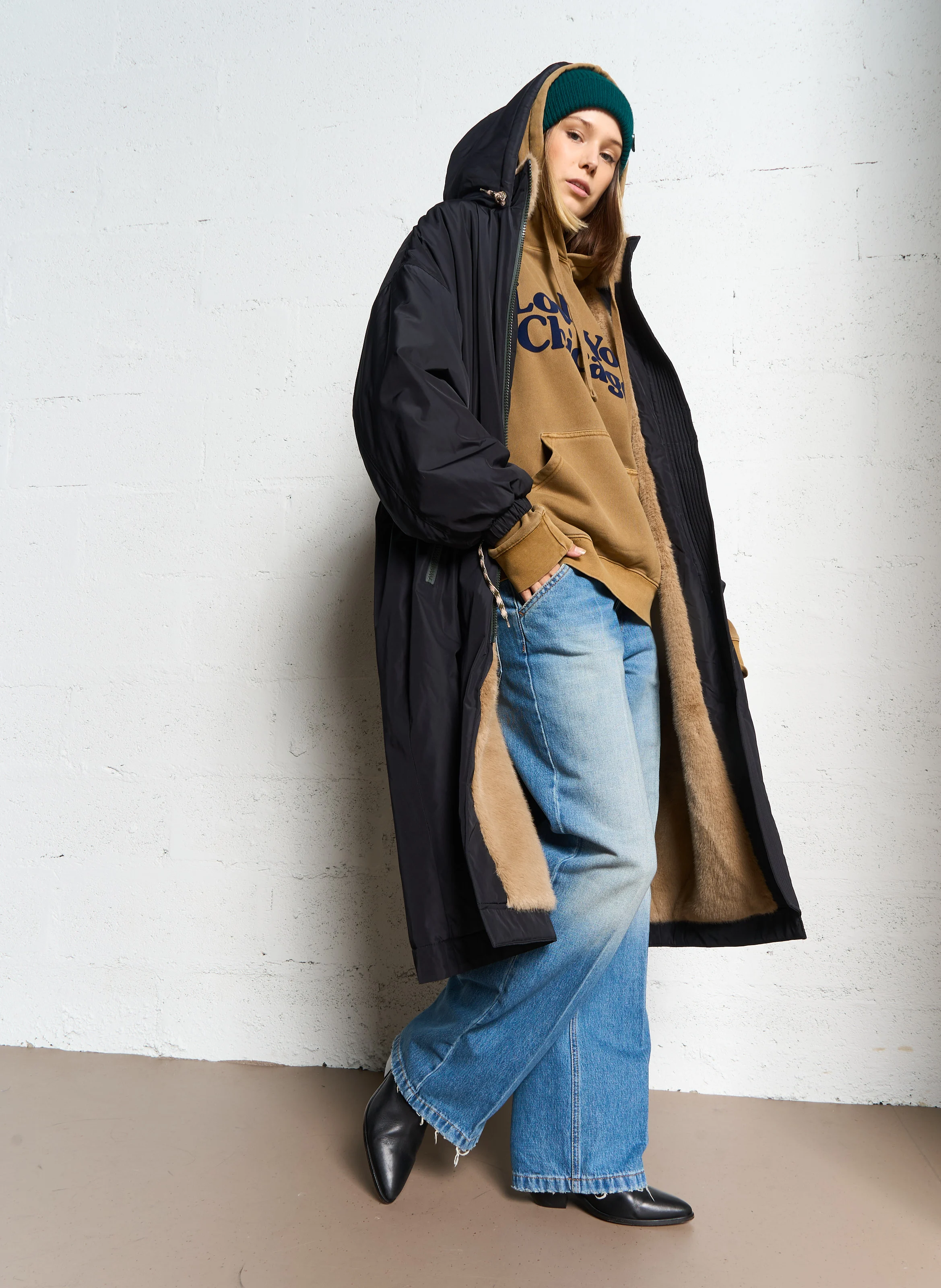HOSFO - Manteau col montant | Bleu