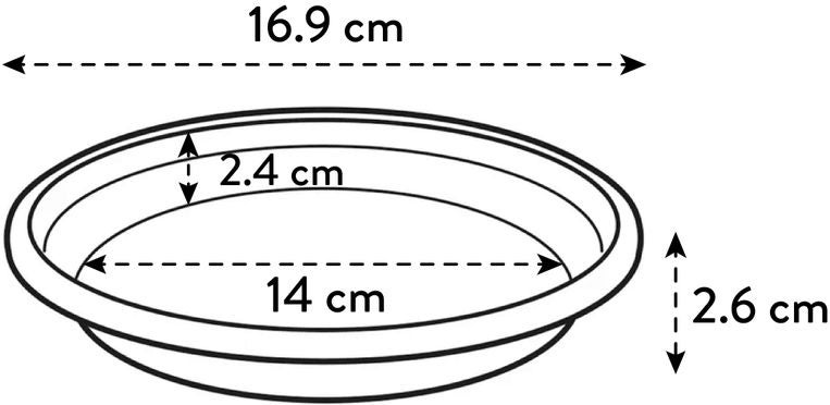 Elho plantenschotel Universeel antraciet D 16,9 H 2,6 cm