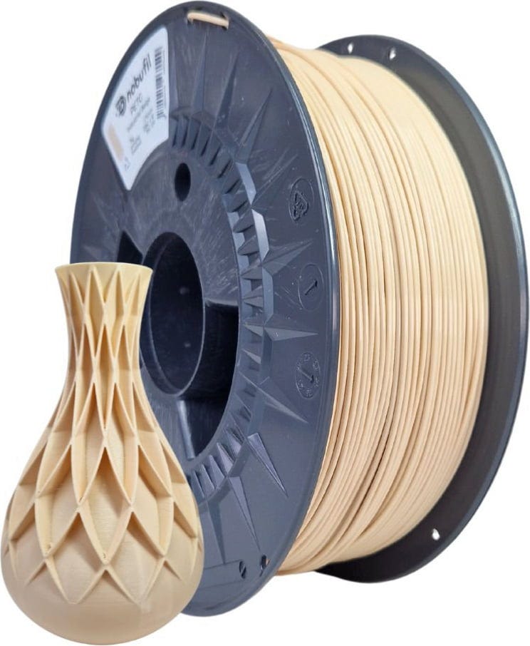 Nobufil  PETG Industrial Beige, 1,75 mm / 1000 g    Leicht zu druckendes PETG Filament aus recyceltem Kunststoffabfall in Industrial Beige