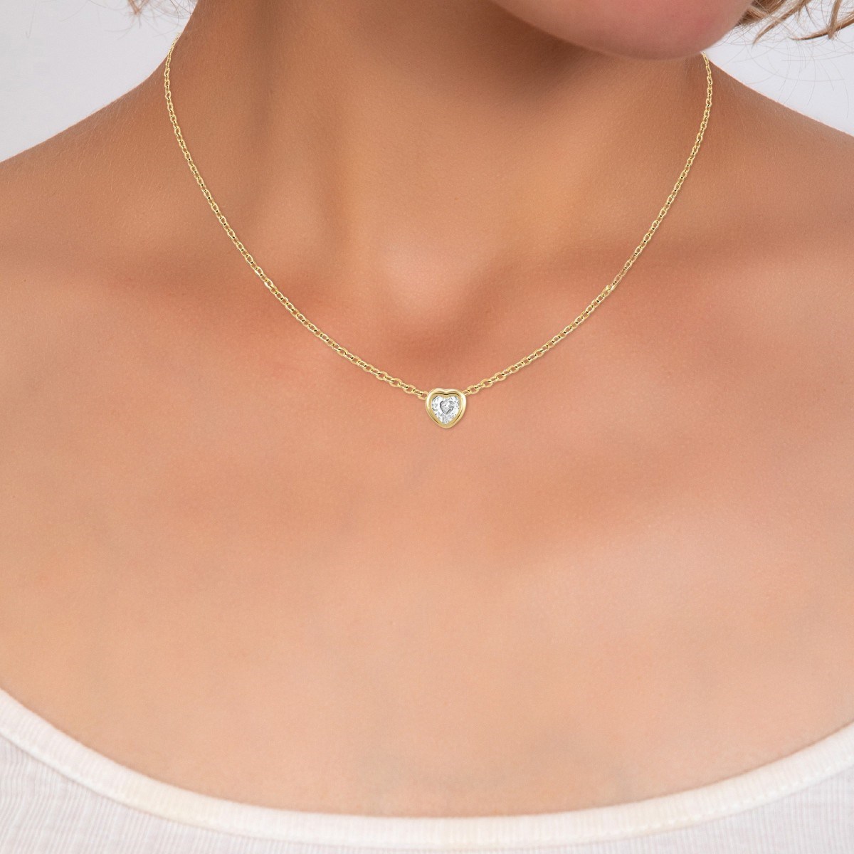 Collier coeur SC Bohème orné de Zirconium