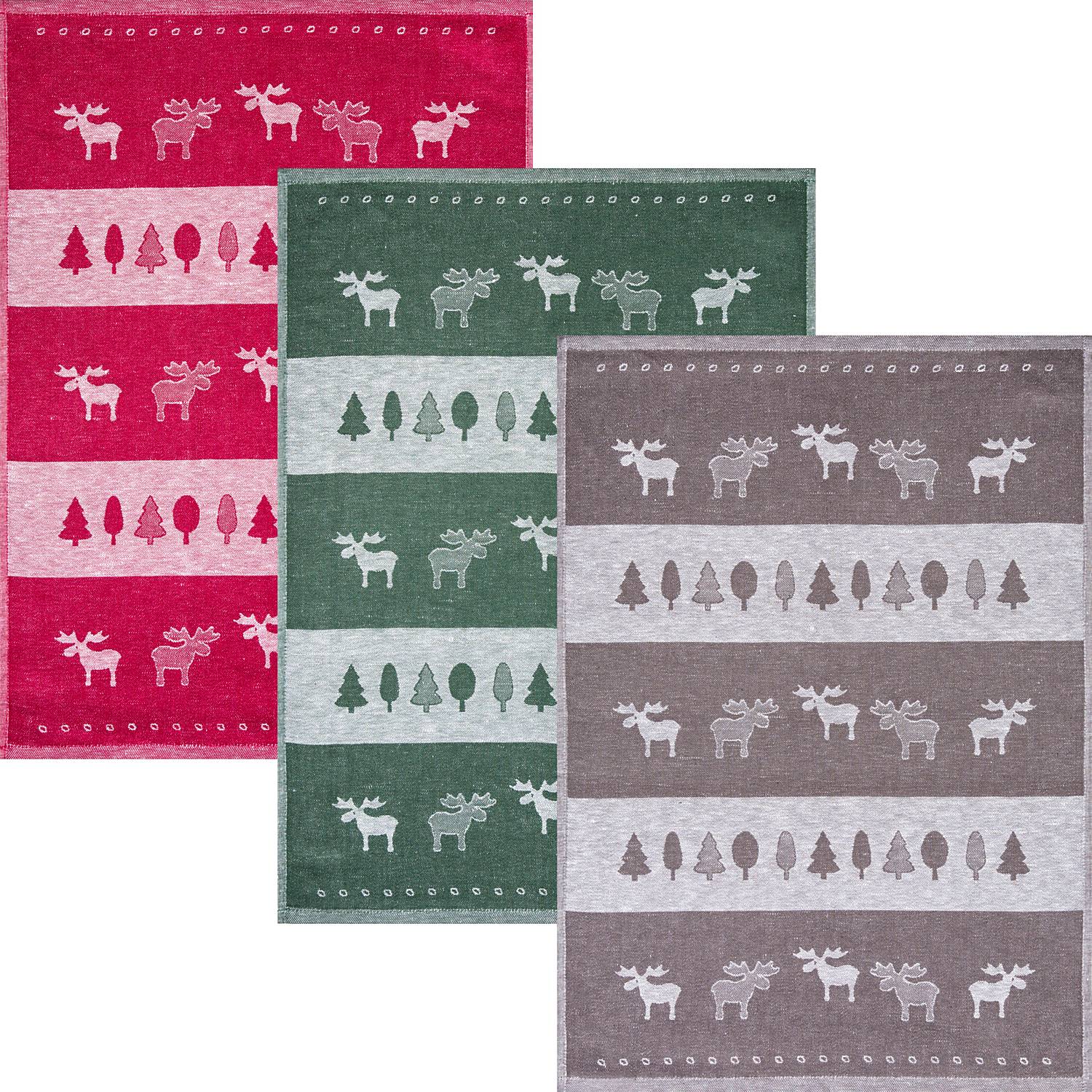 Kracht Jacquard Halbleinen Geschirrtuch 