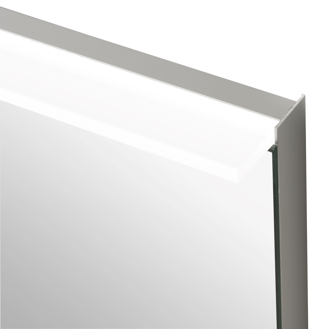 Plieger Edge spiegel met LED-verlichting boven 100x65cm