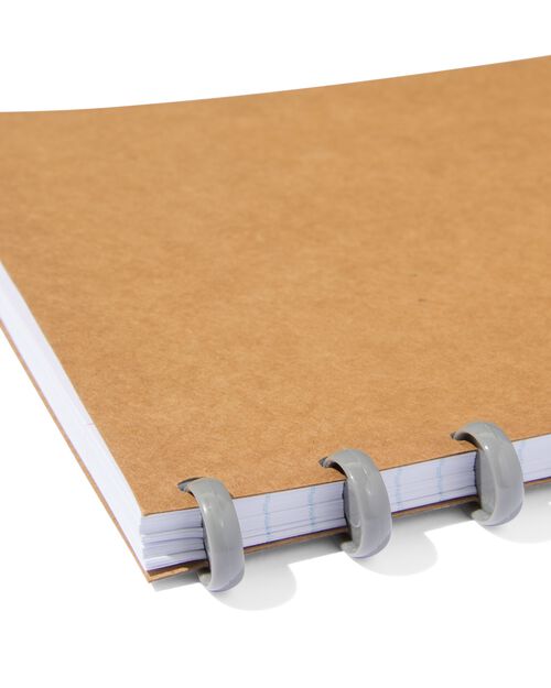 cahier à anneaux A4 ligné kraft