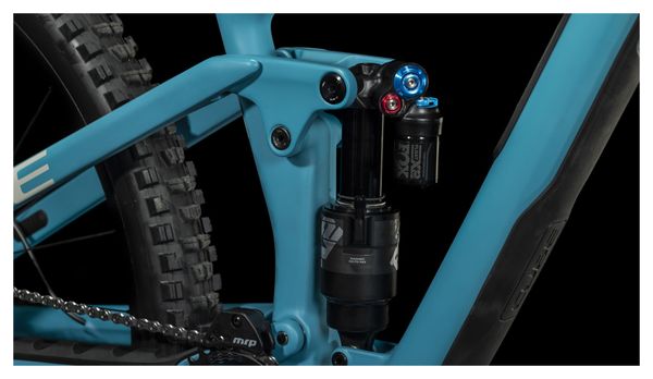 VTT Tout-Suspendu Cube Stereo One55 C:62 SLX Shimano XT 12V 29'' Bleu Bondi