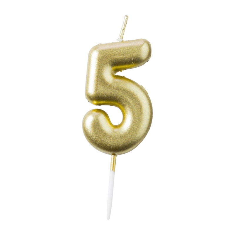 Cijferkaars 5 - goud
