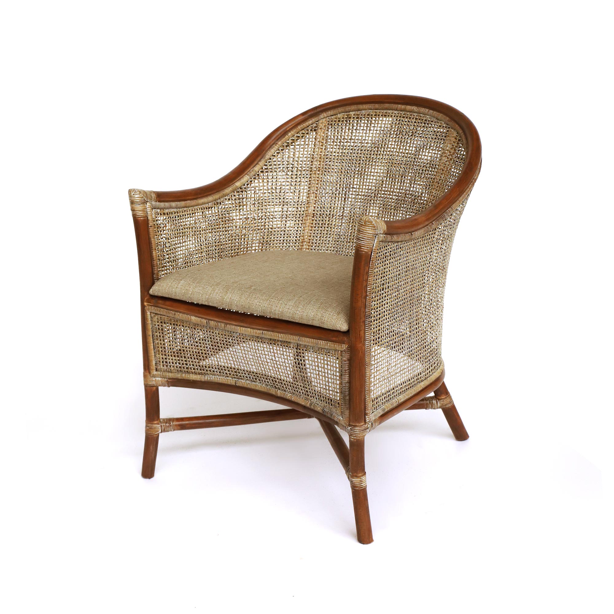 Armsessel 'Sneeg', Rattan, B 58 cm, H 76 cm, L 62 cm von fischer's lagerhaus