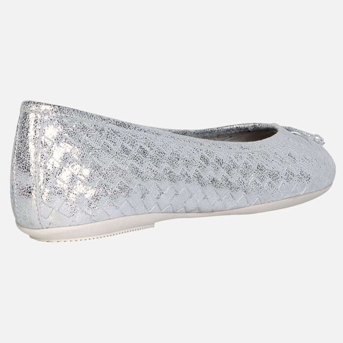 Geox Ballerines en Cuir Palmaria argentées