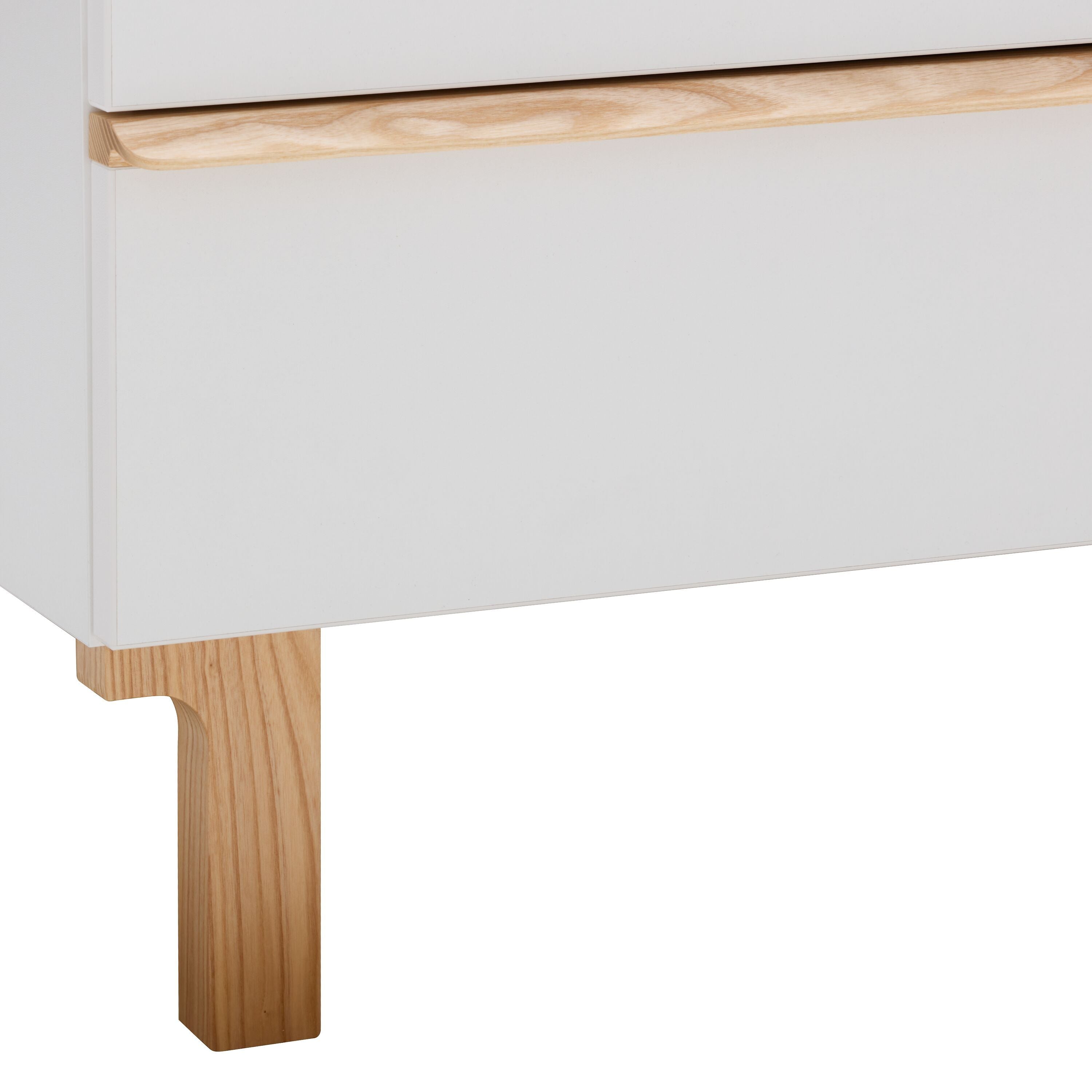 NIDO Schrank - Weiss lackiert / B: 100.0 cm x T: 52.0 cm x H: 183.5 cm