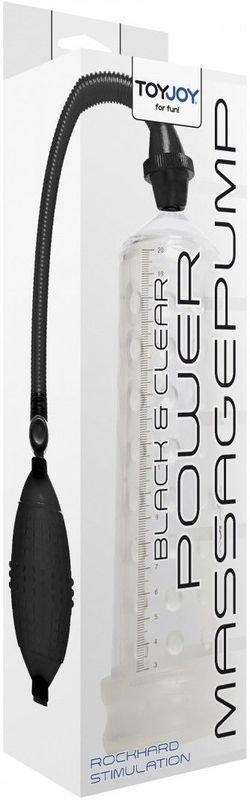 ToyJoy Manpower POWER MASSAGE PUMP W. SLEEVE CLEAR - Penispomp