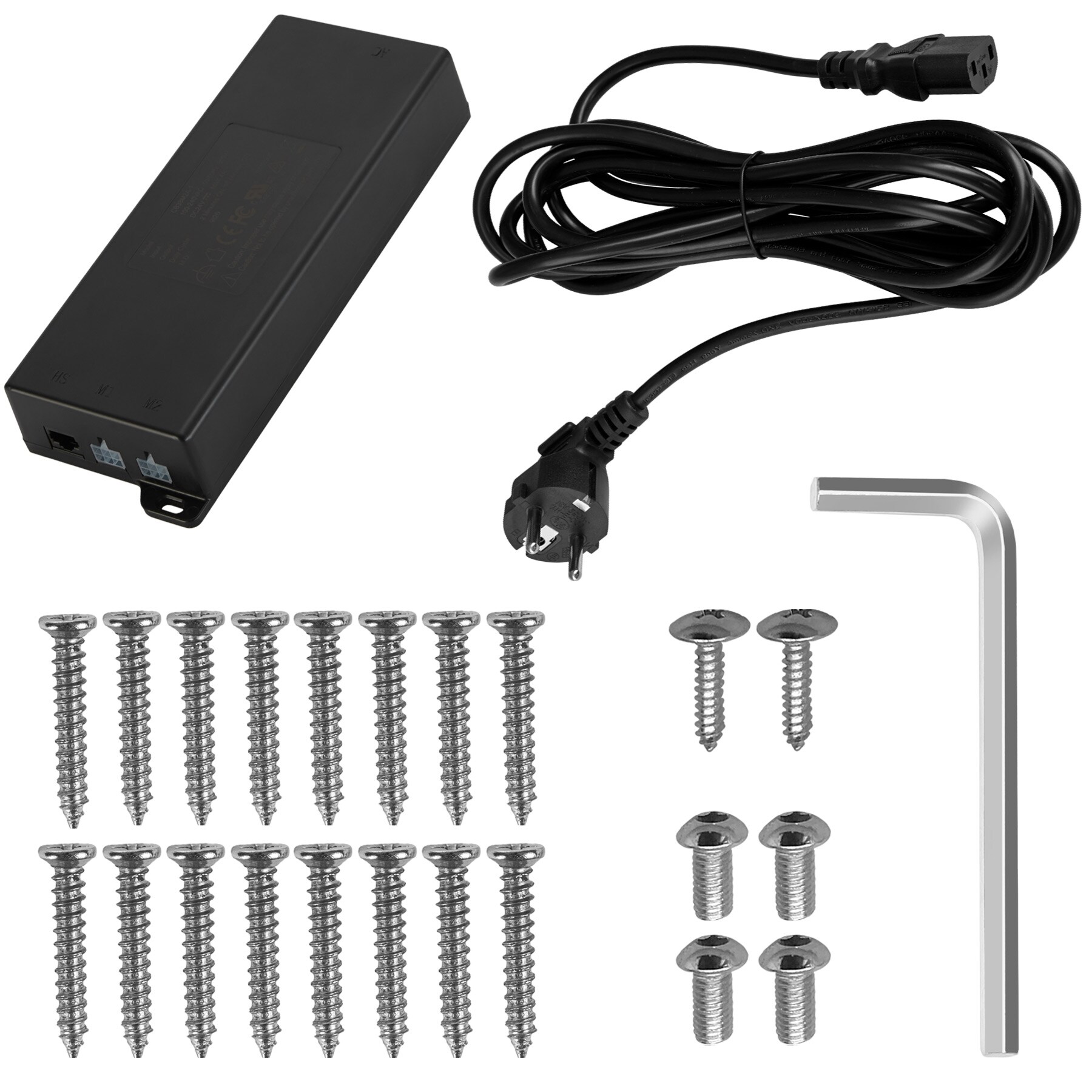 tectake® Tischgestell, elektrisch höhenverstellbar mit 2 Motoren, breitenverstellbar, 110 - 190 x 68 x 58 - 123 cm
