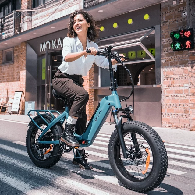 Bicicleta elétrica dobrável DYU 20 4.0 com pneus largos para adultos, 500W 48V 14AH, bateria LG, Shimano de 7 velocidades.