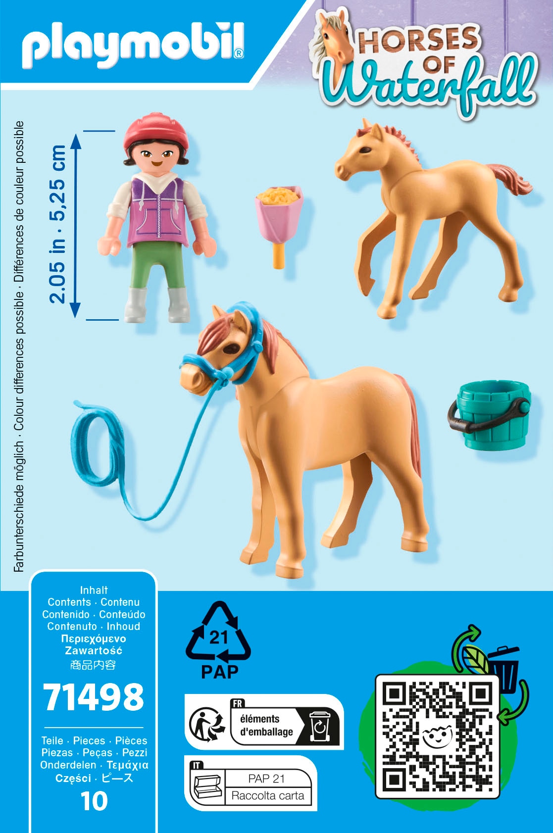 Playmobil® Konstruktions-Spielset »Kind mit Pony und Fohlen (71498), Horses of Waterfall« Made in Europe