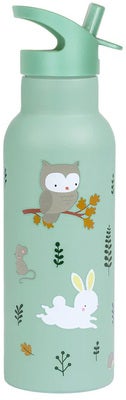 A Little Lovely Company Stainless steel XL Vannflaske, Forest friends