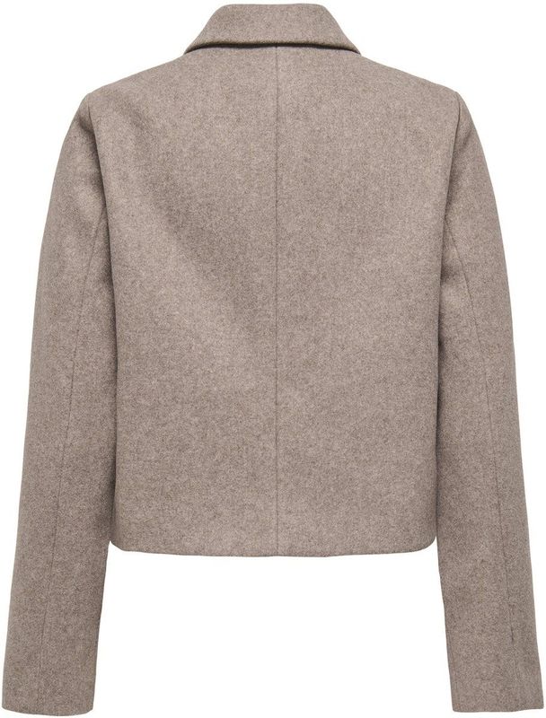 Only - Onlvela Zip Short Jacket - Taupe Gray - Dames Tussenjas