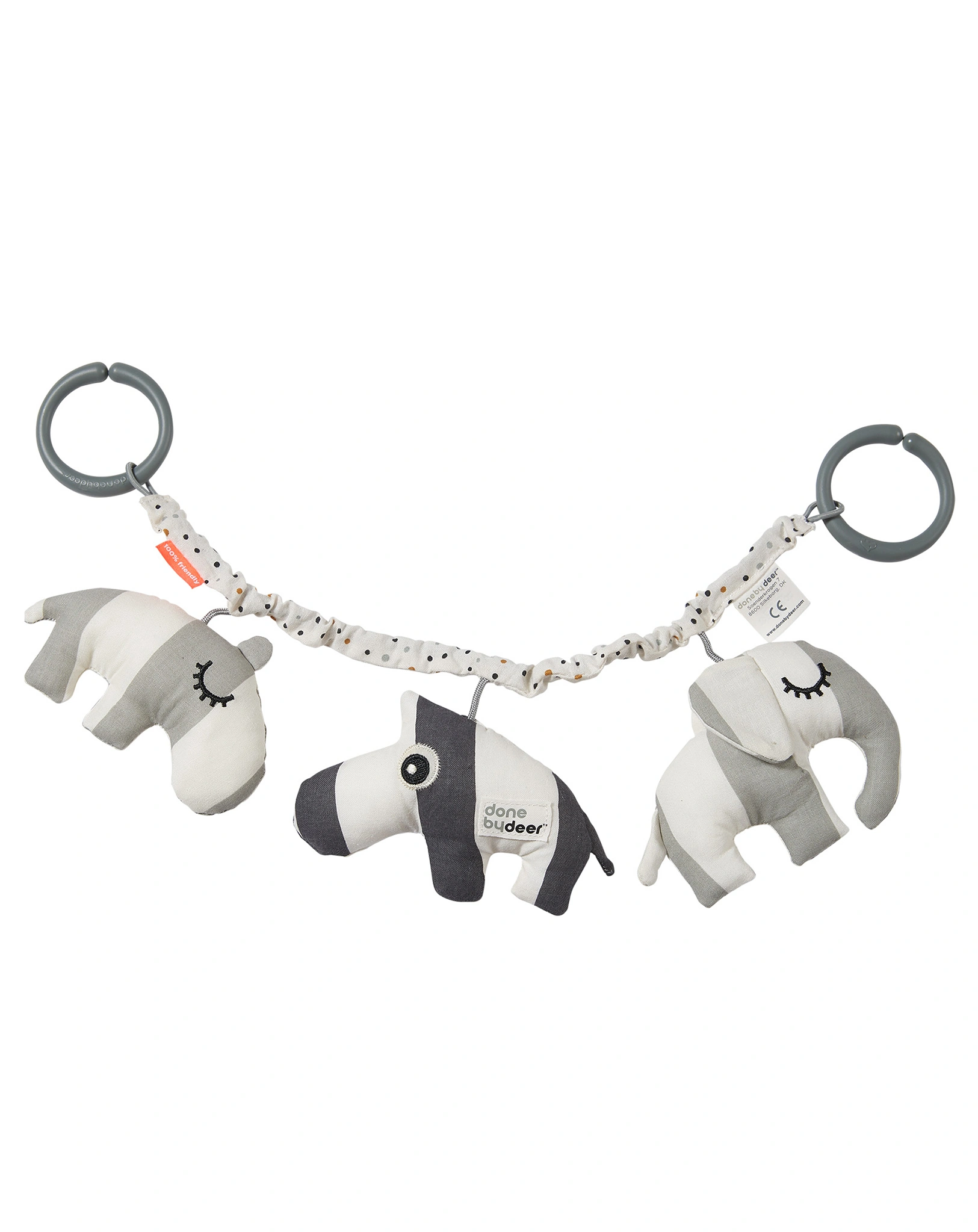 Kinderwagenkette DEER FRIENDS in grau