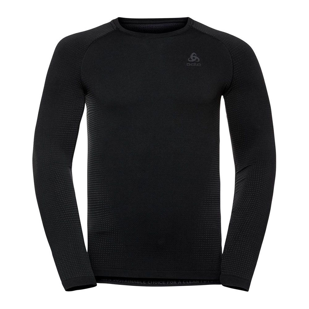 Odlo PERFORMANCE WARM ECO - Sous-couche Homme black/new odlo graphite grey