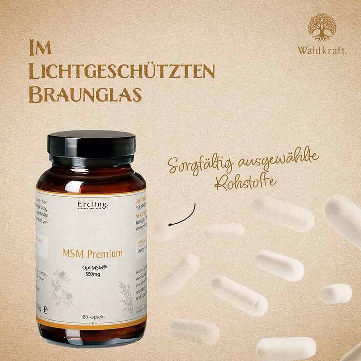MSM Premium Optimsm organisch.Schwefel Kapseln Erdling, 120 St