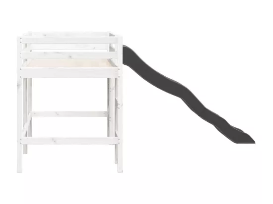 Lit mezzanine d'enfants sans matelas 90x200 cm bois pin massif