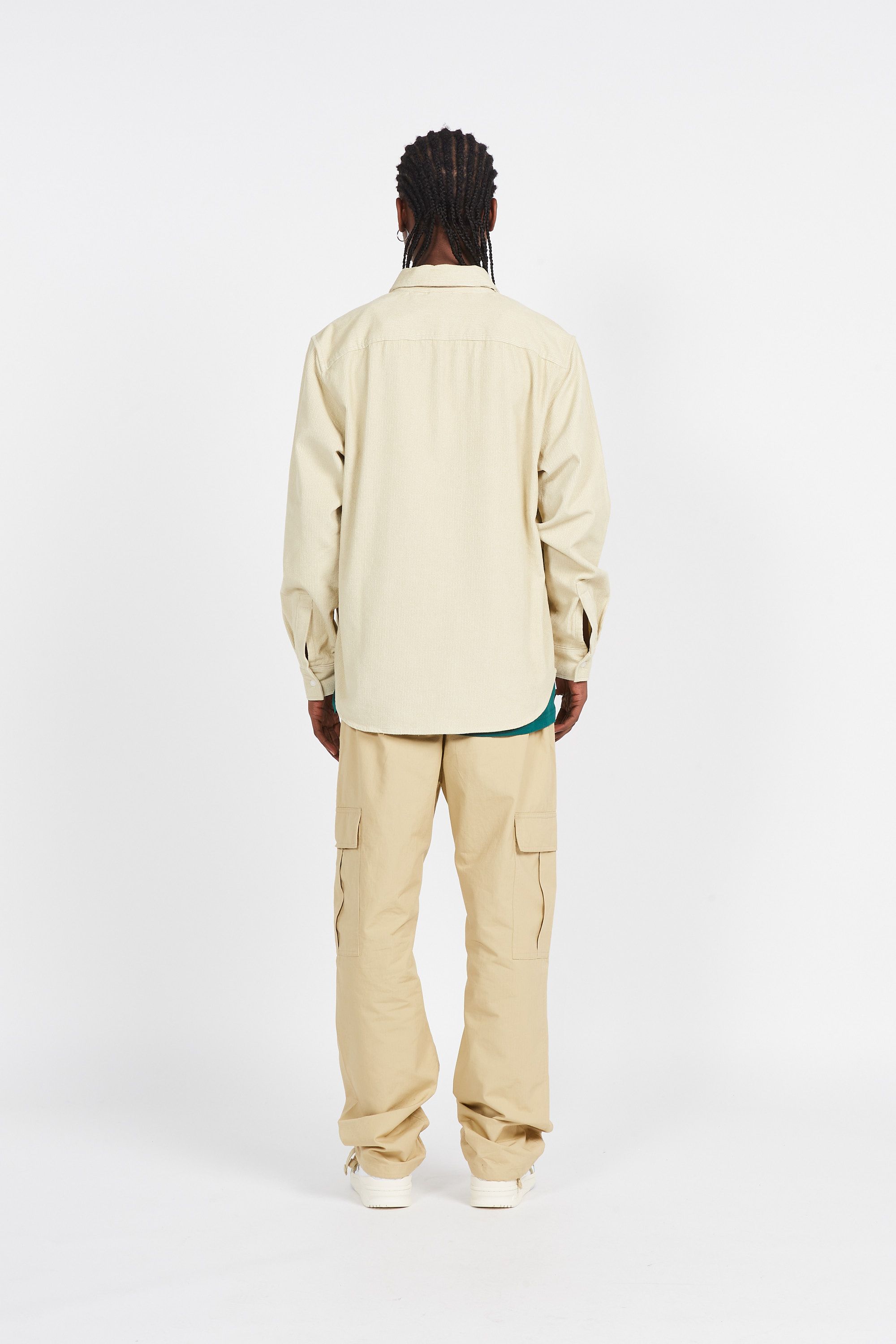 PARLEZ Chemise  Quest Cord Shirt Ecru Beige