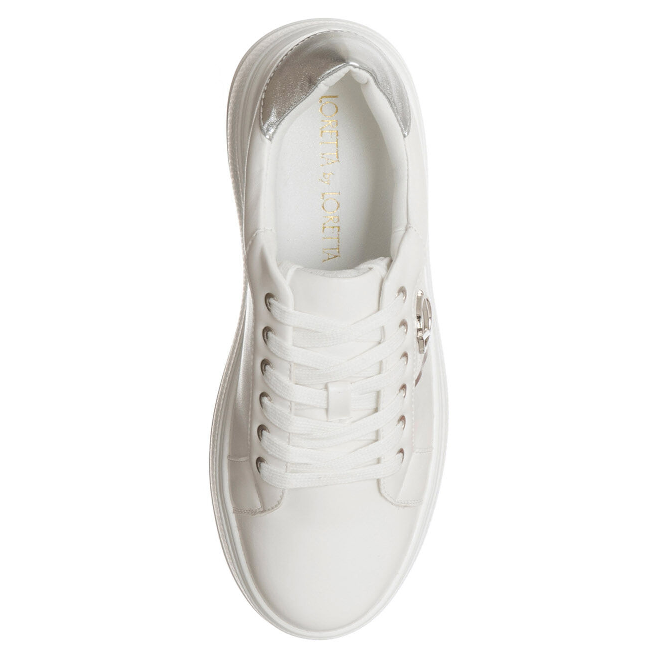 Loretta by Loretta Sneakers Pia blanc/argenté