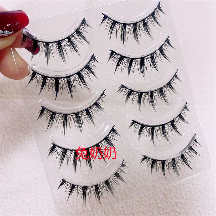 Mogugu - Set van 5 paar: Doll Eye Spiky valse wimpers