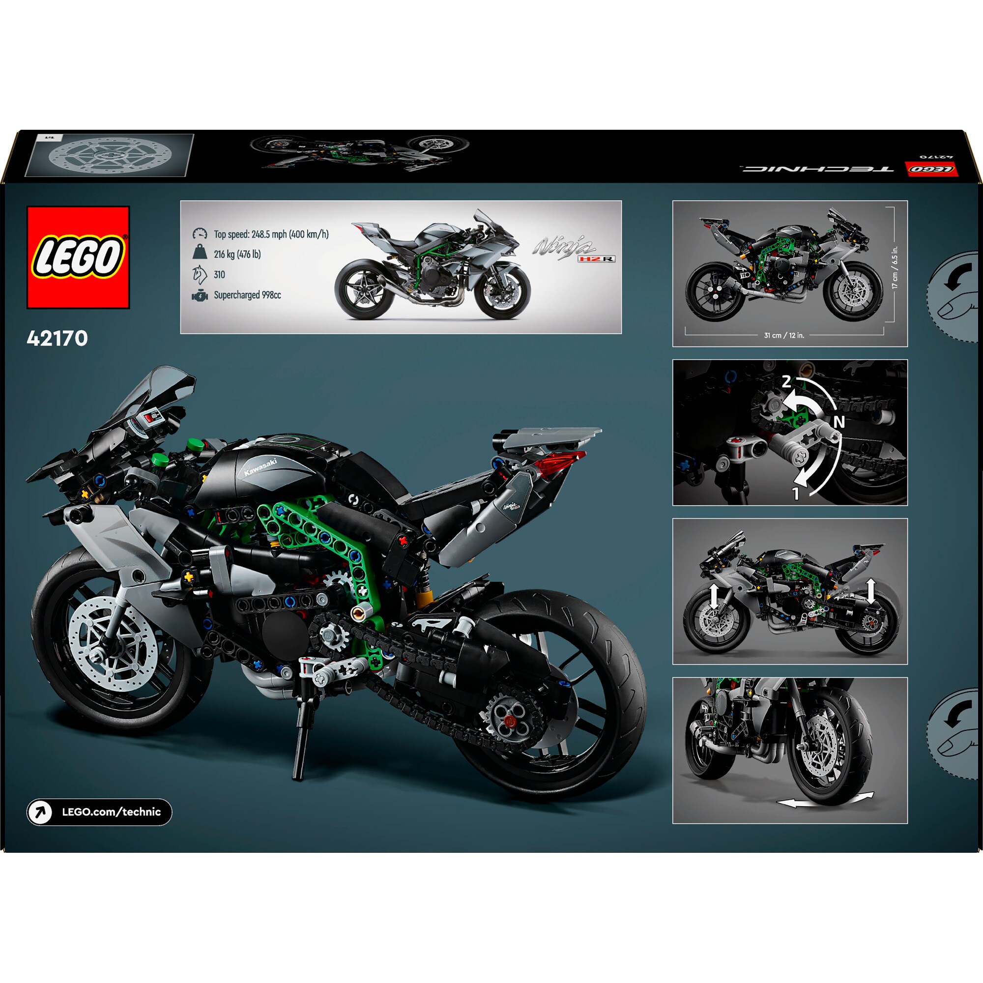LEGO Konstruktionsspielzeug Technic Kawasaki Ninja H2R Motorrad