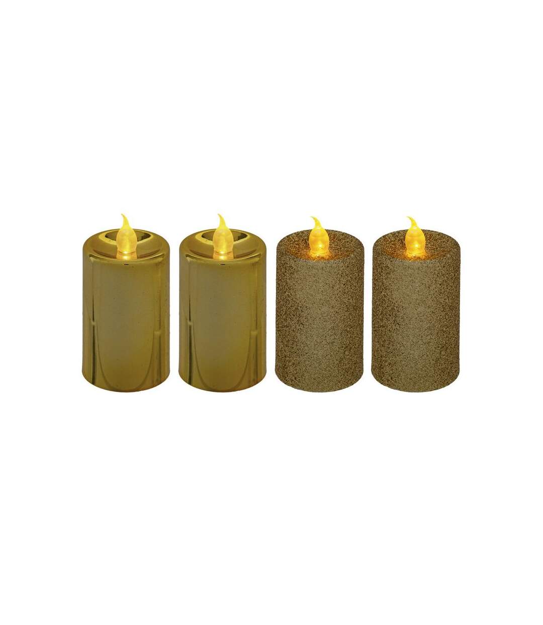 Lot de 4 Bougies Votives Colorama 7cm Or