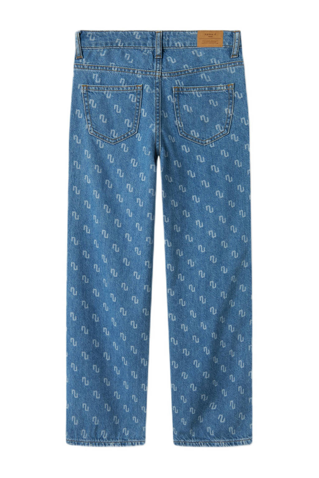 NAME IT wide leg regular waist jeans medium blue denim
