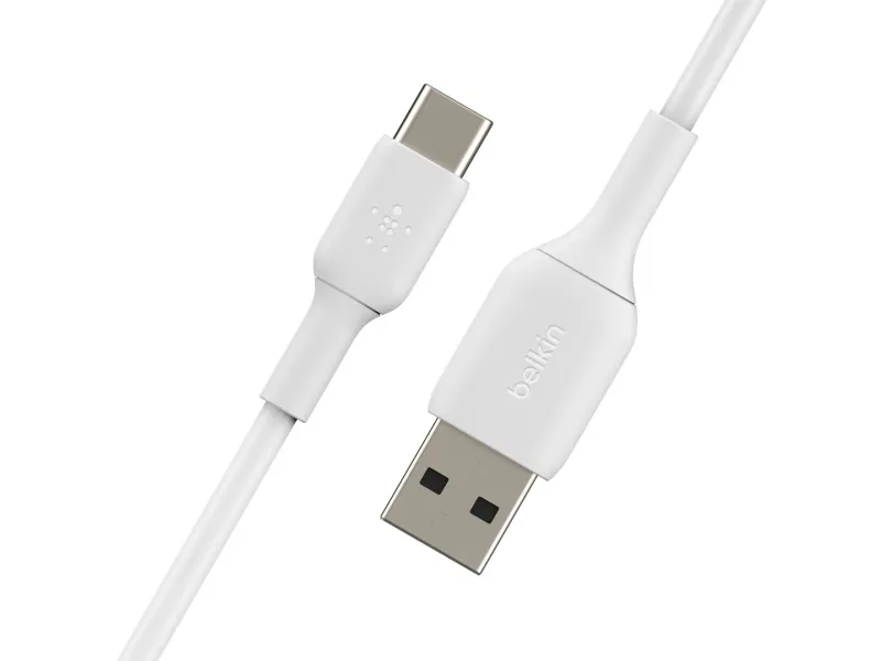 Belkin BoostCharge - USB-kabel - 24 pin USB-C (han) til USB (han) - 1 m - hvid