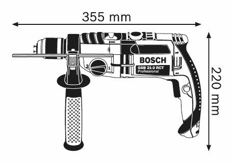 Bosch GSB 21-2 RCT Klopboormachine in Koffer - 060119C700