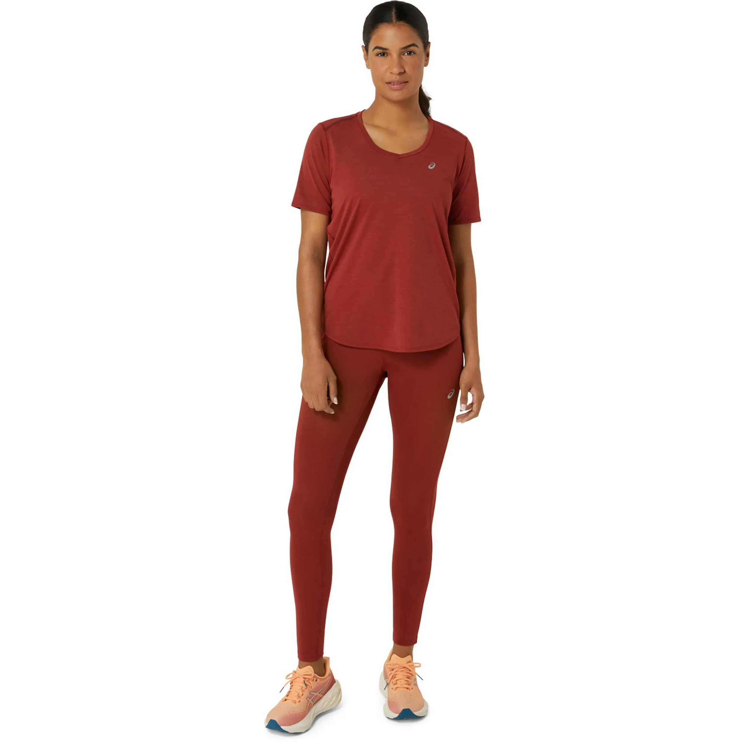 ASICS Road High Waist Collant De Course Femmes - Rouge Foncé