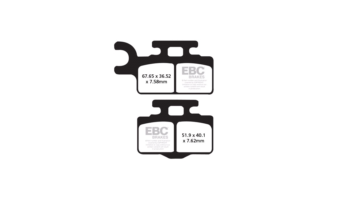 Bremseklodser for EBC R, KX65 00<