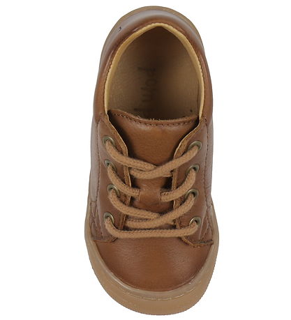 Pom Pom Lauflernschuh - First Sport Lace - Dark Camel
