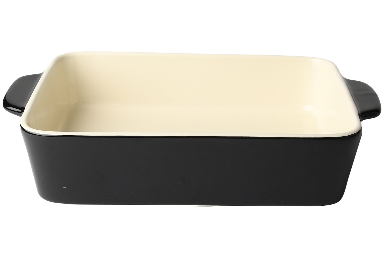 Benedict ildfast form Sort/krem stengods B27 D17 H5,3 cm