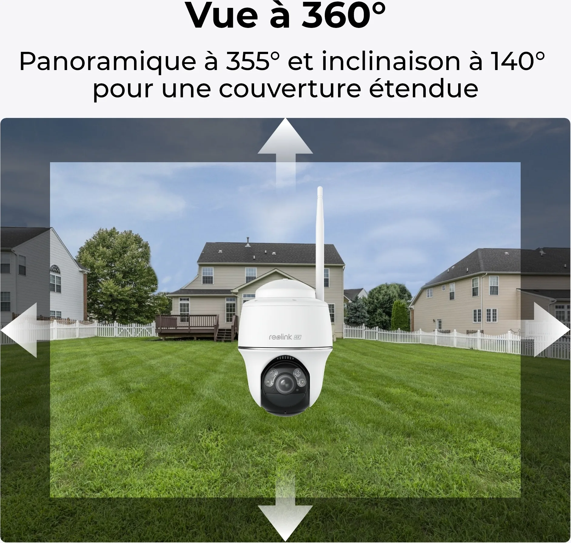 Reolink Argus Series B440 avec panneau solaire Caméra de surveillance