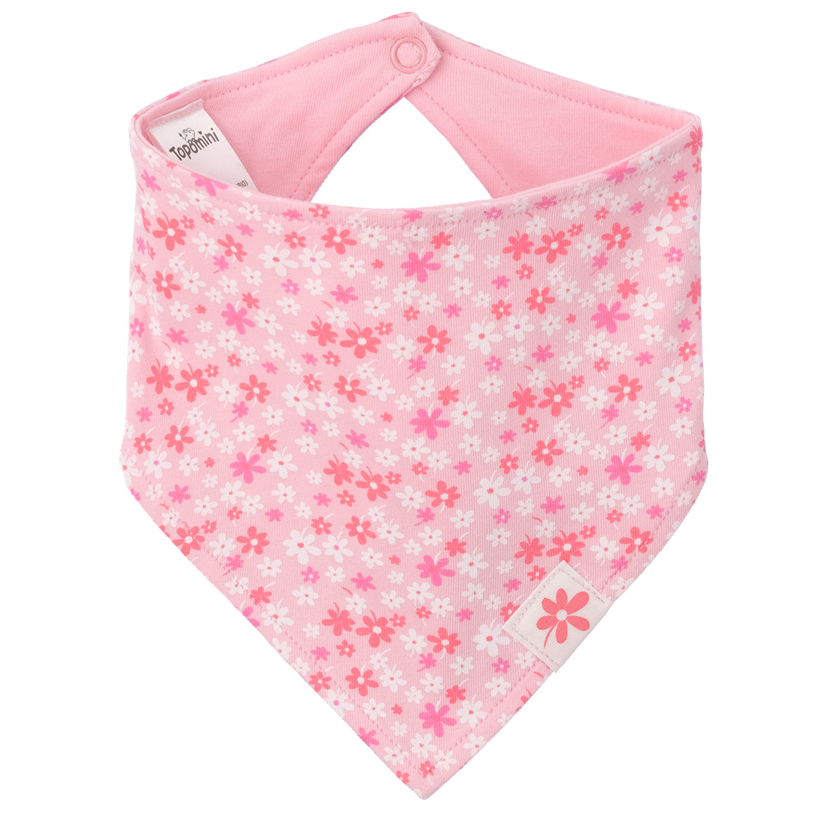 Topomini Baby Bandana mit Blumen-Print rosa