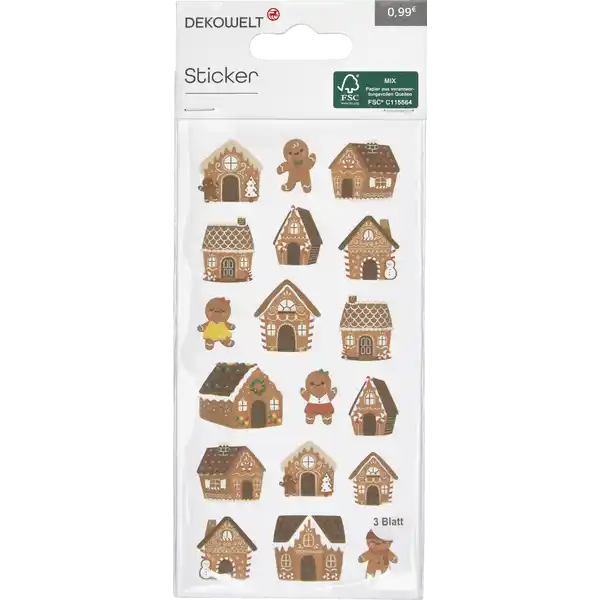 DEKOWELT STICKER WEIHNACHTLICHE MOTIVE