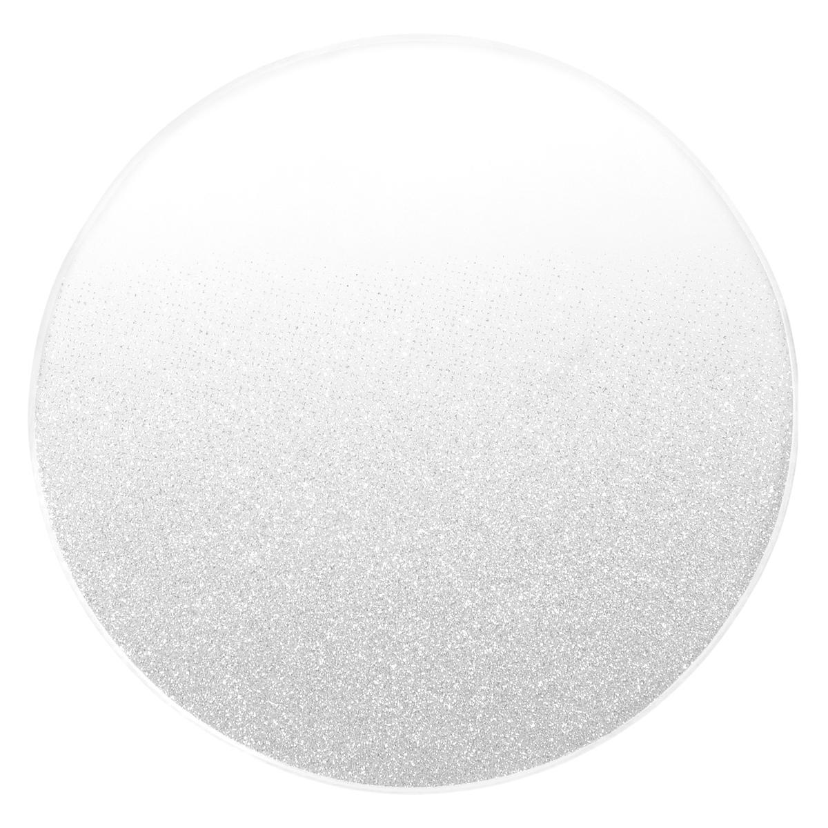 PHOTOPHORE PLAQUE MIROIR PAILLETTE D.10CM ARGENT