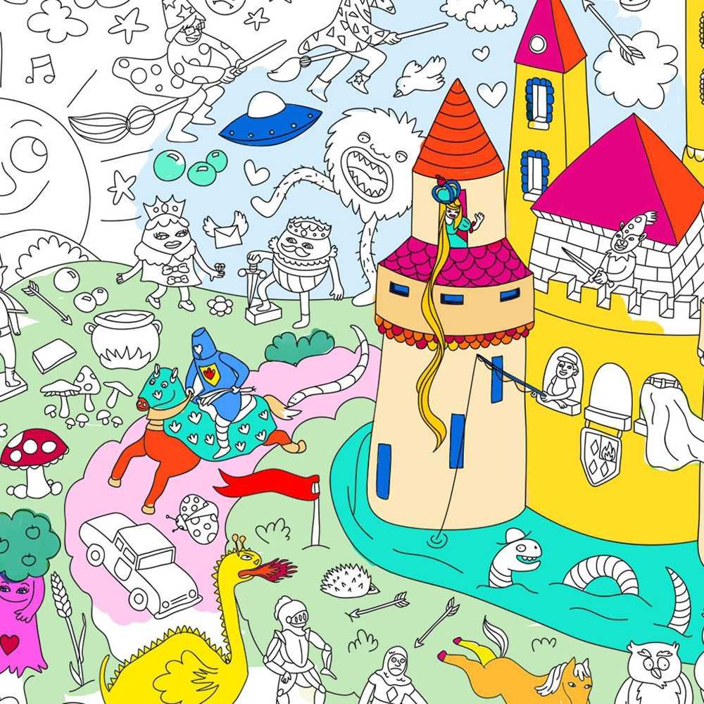 Poster géant Magic à colorier Omy