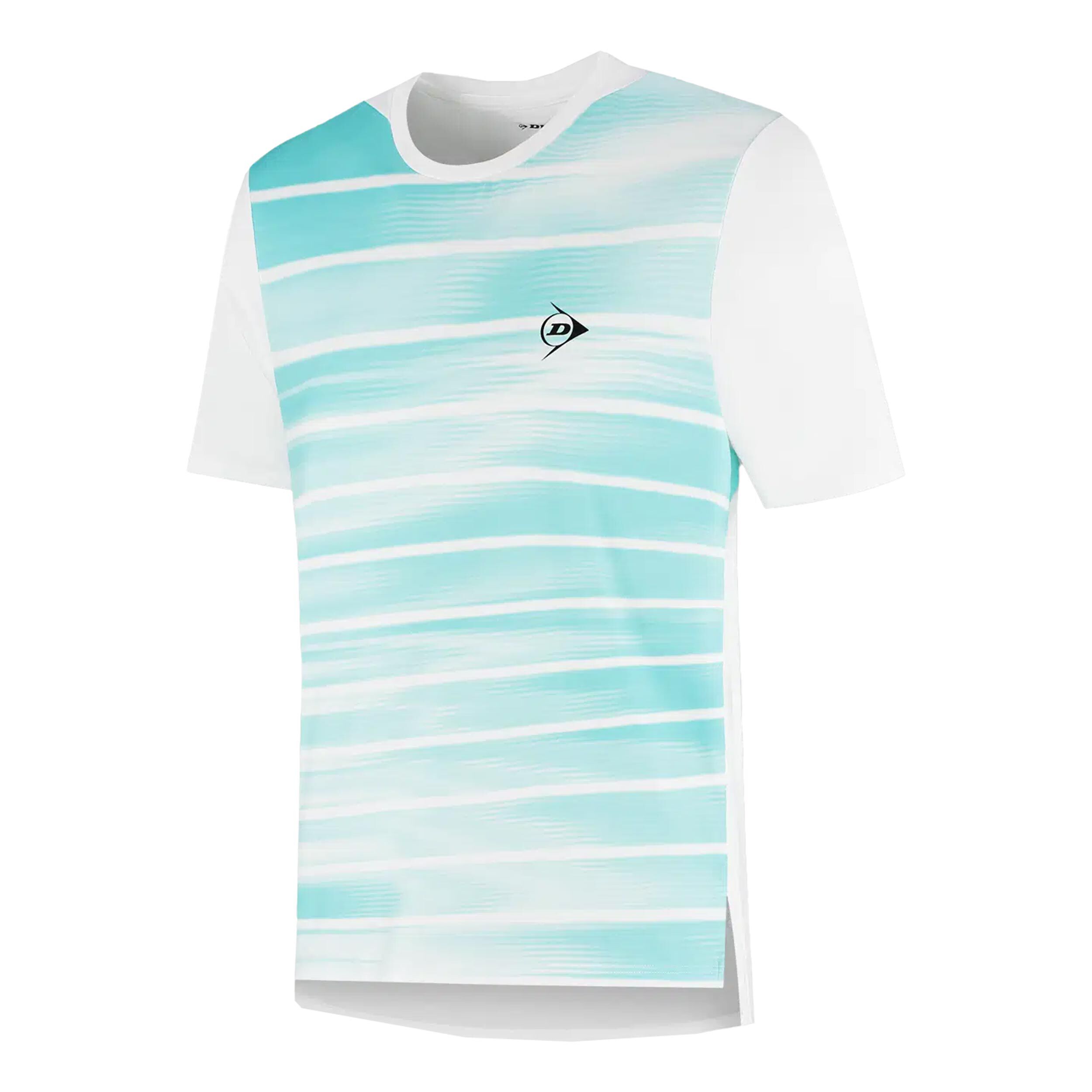 Dunlop Game T-shirt Hommes - Blanc , Turquoise
