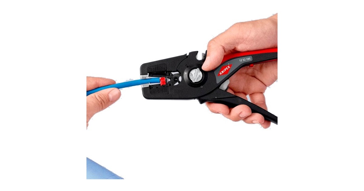 KNIPEXPreciStrip16 Automatische afstriptang  (Zwart/rood, geïntegreerde draadsnijder)