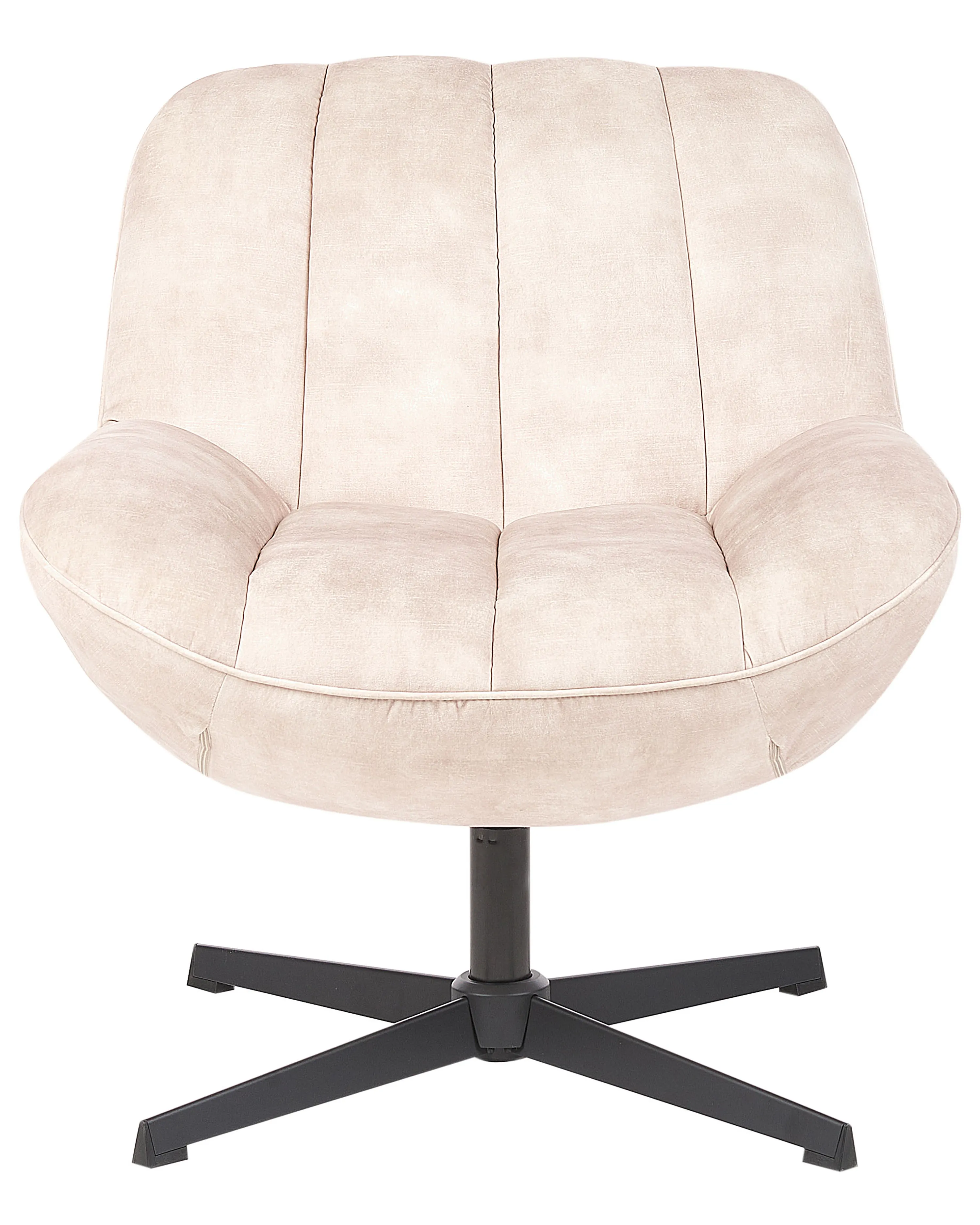 Draaifauteuil LIA met voetenbank Fluweel Beige