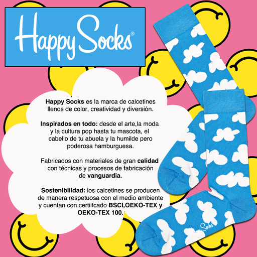 Par de Meias Felizes Meias com Sorrisos