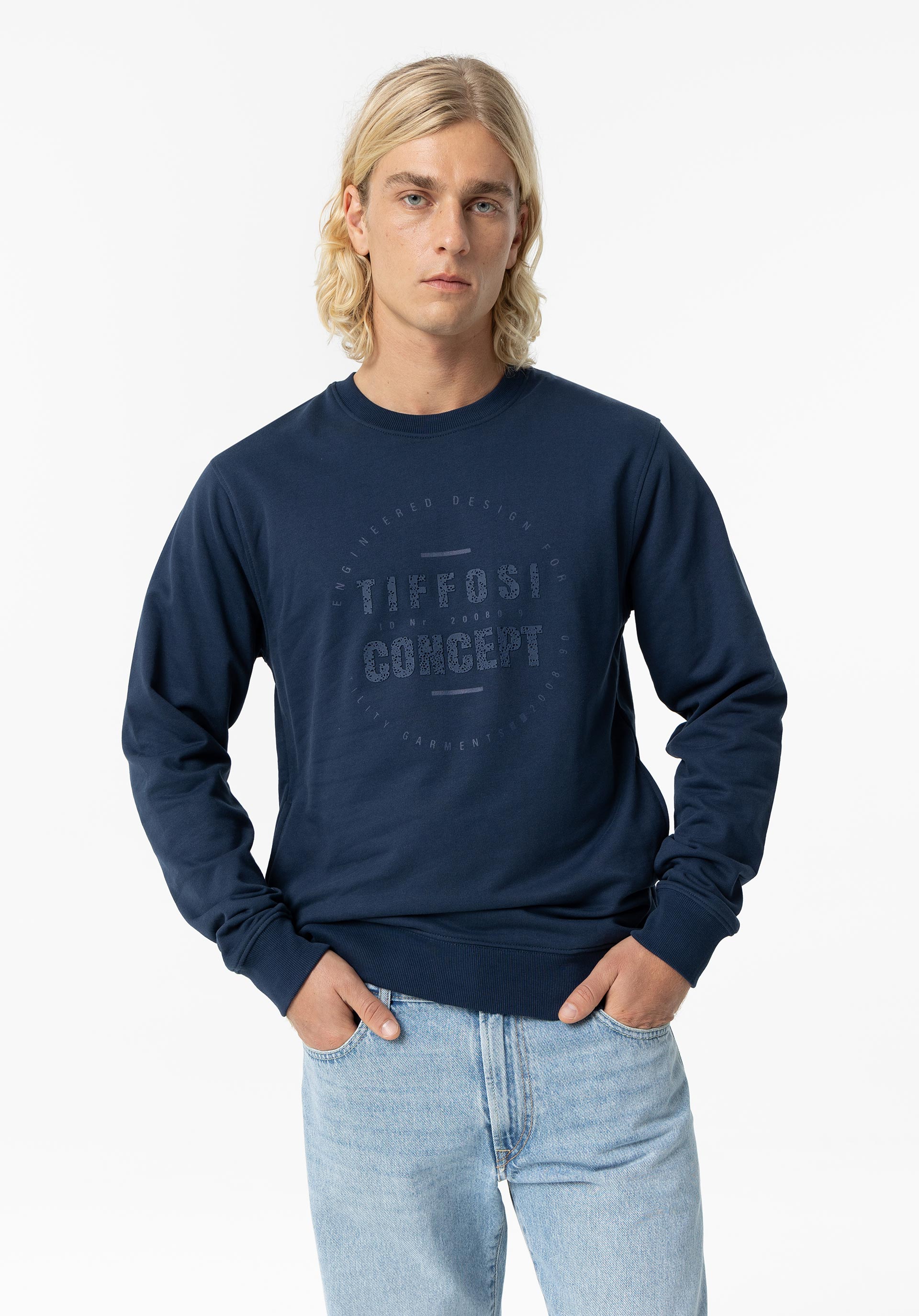 Sweatshirt Estampado Frontal com Relevo