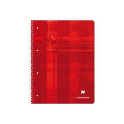 Clairefontaine Studium - Cahier à spirale A4 (21x29,7 cm) - 160 pages - grands carreaux (seyès) - feuilles perforées détachables - disponible dans différentes couleurs
