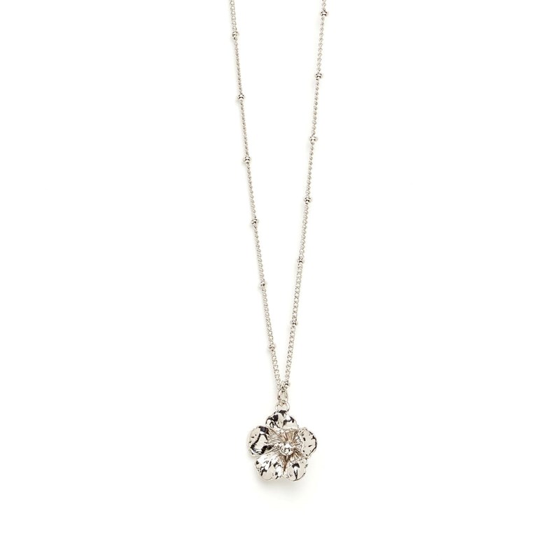 collier fleur plaqué argent - GAÏA