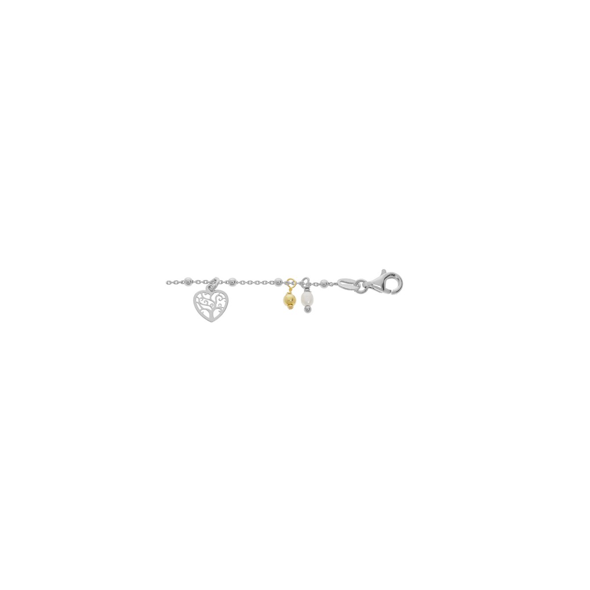 Bracelet argent - Arbre de vie et perles